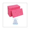 Boardwalk® Cellulose Sponges, 3.6 x 6.5, 0.9" Thick, Pink, 2/Pack, 24 Packs/Carton Cleaning Sponges - Office Ready