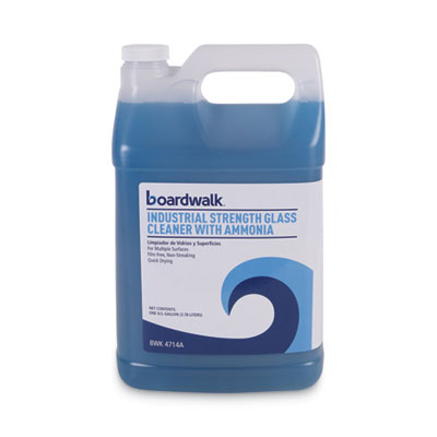 Boardwalk® Industrial Strength Glass Cleaner with Ammonia, 1 gal Bottle, 4/Carton Cleaners & Detergents-Glass Cleaner - Office Ready