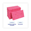 Boardwalk® Cellulose Sponges, 3.6 x 6.5, 0.9" Thick, Pink, 2/Pack, 24 Packs/Carton Cleaning Sponges - Office Ready