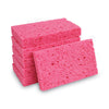 Boardwalk® Cellulose Sponges, 3.6 x 6.5, 0.9" Thick, Pink, 2/Pack, 24 Packs/Carton Cleaning Sponges - Office Ready