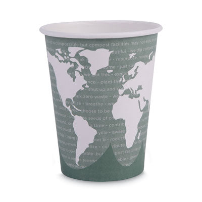 Eco-Products® World Art™ Hot Cups, 12 oz, 50/Pack, 20 Packs/Carton Cups-Hot Drink, Paper - Office Ready