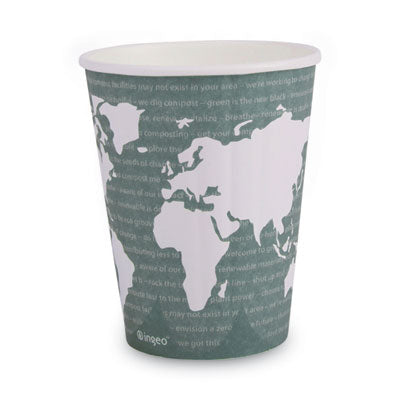 Eco-Products® World Art™ Insulated Hot Cups, PLA, 12 oz, 40/Packs, 15 Packs/Carton Cups-Hot Drink, Paper - Office Ready