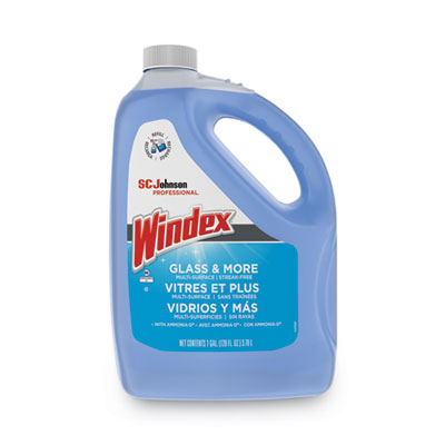 Windex® Glass Cleaner with Ammonia-D®, 1 gal Bottle Cleaners & Detergents-Glass Cleaner - Office Ready