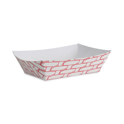 Boardwalk® Paper Food Baskets, 2 lb Capacity, Red/White, 1,000/Carton Food Containers-Takeout - Office Ready