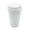 Boardwalk® Hot Cup Lids, Fits 10 oz to 20 oz Cups, White, Plastic, 50/Pack, 20 Packs/Carton Cup Lids-Hot Cup - Office Ready