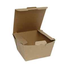Pactiv Evergreen EarthChoice® Tamper Evident OneBox® Paper Box, 4.5 x 4.5 x 3.25, Kraft, 200/Carton