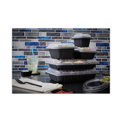 Pactiv Evergreen EarthChoice® Entrée2Go™ Takeout Container, 12 oz, 5.65 x 4.25 x 2.57, Black, 600/Carton Food Containers-Takeout Bowl/Base, Plastic - Office Ready