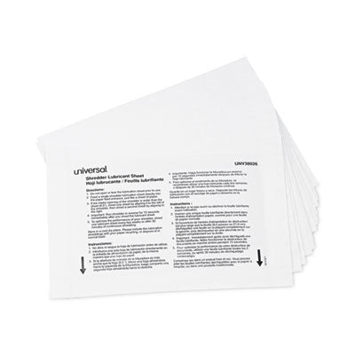 Universal® Shredder Lubricant Sheets, 5.5