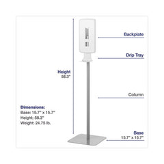 Dial® FIT Touch Free Dispenser Floor Stand, 15.7 x 15.7 x 58.3, White