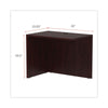 Alera® Valencia™ Series Reversible Return/Bridge Shell, 35w x 23.63d x 29.5h, Mahogany Returns-Reversible Return - Office Ready
