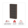Alera® Valencia™ Series Bookcase, Five-Shelf, 31 3/4w x 14d x 64 3/4h, Espresso Bookcases-Shelf Bookcase - Office Ready