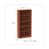 Alera® Valencia™ Series Bookcase, Five-Shelf, 31.75w x 14d x 64.75h, Medium Cherry Bookcases-Shelf Bookcase - Office Ready