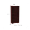 Alera® Valencia™ Series Bookcase, Five-Shelf, 31 3/4w x 14d x 64 3/4h, Mahogany Bookcases-Shelf Bookcase - Office Ready