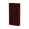 Alera® Valencia™ Series Bookcase, Five-Shelf, 31 3/4w x 14d x 64 3/4h, Mahogany Bookcases-Shelf Bookcase - Office Ready