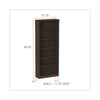Alera® Valencia™ Series Bookcase, Six-Shelf, 31.75w x 14d x 80.25h, Espresso Bookcases-Shelf Bookcase - Office Ready