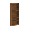 Alera® Valencia™ Series Bookcase, Six-Shelf, 31.75w x 14d x 80.25h, Modern Walnut Shelf Bookcases - Office Ready