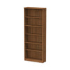 Alera® Valencia™ Series Bookcase, Six-Shelf, 31.75w x 14d x 80.25h, Modern Walnut Shelf Bookcases - Office Ready