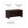 Alera® Valencia™ Series Straight Front Desk Shell, 59.13" x 29.5" x 29.63", Mahogany Desks-Desk Shells - Office Ready