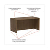 Alera® Valencia™ Series Straight Front Desk Shell, 65" x 29.5" x 29.63", Modern Walnut Desks-Desk Shells - Office Ready