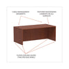 Alera® Valencia™ Series Straight Front Desk Shell, 71" x 35.5" x 29.63", Medium Cherry Desks-Desk Shells - Office Ready