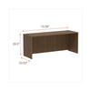 Alera® Valencia™ Series Credenza Shell, 70.88w x 23.63d x 29.5h, Modern Walnut Credenzas-Credenza Desk Shell - Office Ready