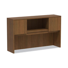 Alera® Valencia™ Series Hutch, 4 Compartments, 58.88" x 15" x 35.38", Modern Walnut