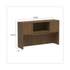 Alera® Valencia™ Series Hutch, 4 Compartments, 58.88" x 15" x 35.38", Modern Walnut Hutches-Office Hutch - Office Ready