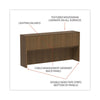 Alera® Valencia™ Series Hutch, 3-Comp, 70.63w x 15d x 35.38h, Modern Walnut Hutches-Office Hutch - Office Ready