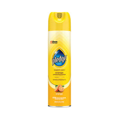 Pledge® Furniture Polish, Orange Clean Scent, 9.7 oz Aerosol Spray