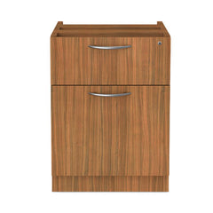 Alera® Valencia™ Series Hanging Box/File Pedestal File, Left/Right, 2-Drawer: Box/File, Legal/Letter, Modern Walnut,15.63 x 20.5 x 19.25