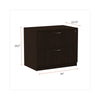Alera® Valencia™ Series Two-Drawer Lateral File, 2 Legal/Letter-Size File Drawers, Espresso, 34" x 22.75" x 29.5" File Cabinets-Lateral File - Office Ready