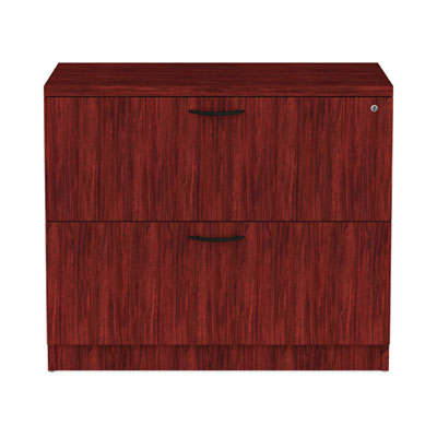 Alera® Valencia™ Series Two-Drawer Lateral File, 2 Legal/Letter-Size File Drawers, Mahogany, 34
