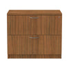 Alera® Valencia™ Series Two-Drawer Lateral File, 2 Legal/Letter-Size File Drawers, Modern Walnut, 34" x 22.75" x 29.5" File Cabinets-Lateral Pedestal - Office Ready
