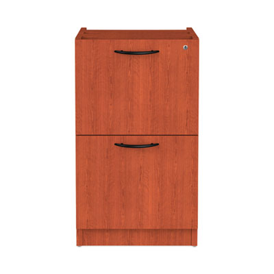 Alera® Valencia™ Series File/File Full Pedestal File, Left/Right, 2 Legal/Letter-Size File Drawers, Medium Cherry, 15.63