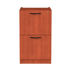 Alera® Valencia™ Series File/File Full Pedestal File, Left/Right, 2 Legal/Letter-Size File Drawers, Medium Cherry, 15.63" x 20.5" x 28.5"