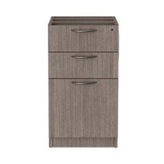 Alera® Valencia™ Series Box/Box/File Full Pedestal File, Left/Right, 3-Drawers: Box/Box/File, Legal/Letter, Gray, 15.63" x 20.5" x 28.5"