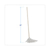 Boardwalk® Handle/Deck Mops, #12 White Cotton Head, 48" Natural Wood Handle, 6/Pack Wet Mops - Office Ready