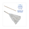 Boardwalk® Handle/Deck Mops, #12 White Cotton Head, 48" Natural Wood Handle, 6/Pack Wet Mops - Office Ready