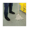 Boardwalk® Handle/Deck Mops, #12 White Cotton Head, 48" Natural Wood Handle, 6/Pack Wet Mops - Office Ready
