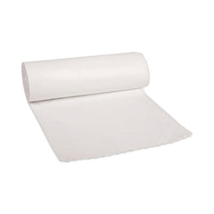 Boardwalk® Linear Low Density Can Liners, 55 gal, 0.63 mil, 38" x 58", White, 10 Bags/Roll, 10 Rolls/Carton