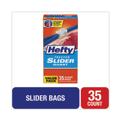 Hefty® Slider Bags, 1 qt, 2.5 mil, 7