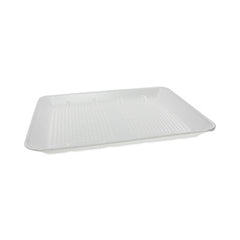 Pactiv Evergreen Foam Supermarket Tray, #1014 Family Pack Tray, 13.88 x 9.88 x 1, White, Foam, 100/Carton