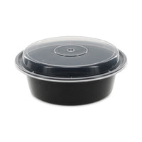 Pactiv Evergreen Newspring® VERSAtainer® Microwavable Containers, 32 oz, 7 Diameter x 2 h, Black/Clear, Plastic, 150/Carton Takeout Food Containers - Office Ready