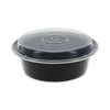 Pactiv Evergreen Newspring® VERSAtainer® Microwavable Containers, 32 oz, 7 Diameter x 2 h, Black/Clear, Plastic, 150/Carton Takeout Food Containers - Office Ready