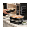 Pactiv Evergreen Newspring® VERSAtainer® Microwavable Containers, 24 oz, 5 x 7.25 x 2, Black/Clear, Plastic, 150/Carton Takeout Food Containers - Office Ready