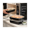 Pactiv Evergreen Newspring® VERSAtainer® Microwavable Containers, 38 oz, 6 x 8.5 x 2, Black/Clear, Plastic, 150/Carton Takeout Food Containers - Office Ready