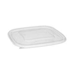 Pactiv Evergreen EarthChoice® Square Recycled Bowl Flat Lid, 7.38 x 7.38 x 0.26, Clear, Plastic, 300/Carton