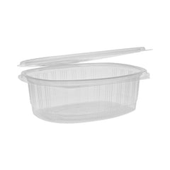 Pactiv Evergreen EarthChoice® Recycled PET Hinged Container, 48 oz, 8.88 x 7.25 x 2.94, Clear, Plastic, 190/Carton