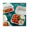 Pactiv Evergreen EarthChoice® SmartLock® Microwavable MFPP Hinged Lid Container, 8.31 x 8.35 x 3.1, White, Plastic, 200/Carton Takeout Food Containers - Office Ready