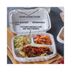Pactiv Evergreen EarthChoice® SmartLock® Microwavable MFPP Hinged Lid Container, 3-Compartment, 8.31 x 8.35 x 3.1, White, Plastic, 200/Carton Takeout Food Containers - Office Ready